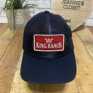 King ranch Classic Curved Bill All Mesh Snapback Cap navy blue